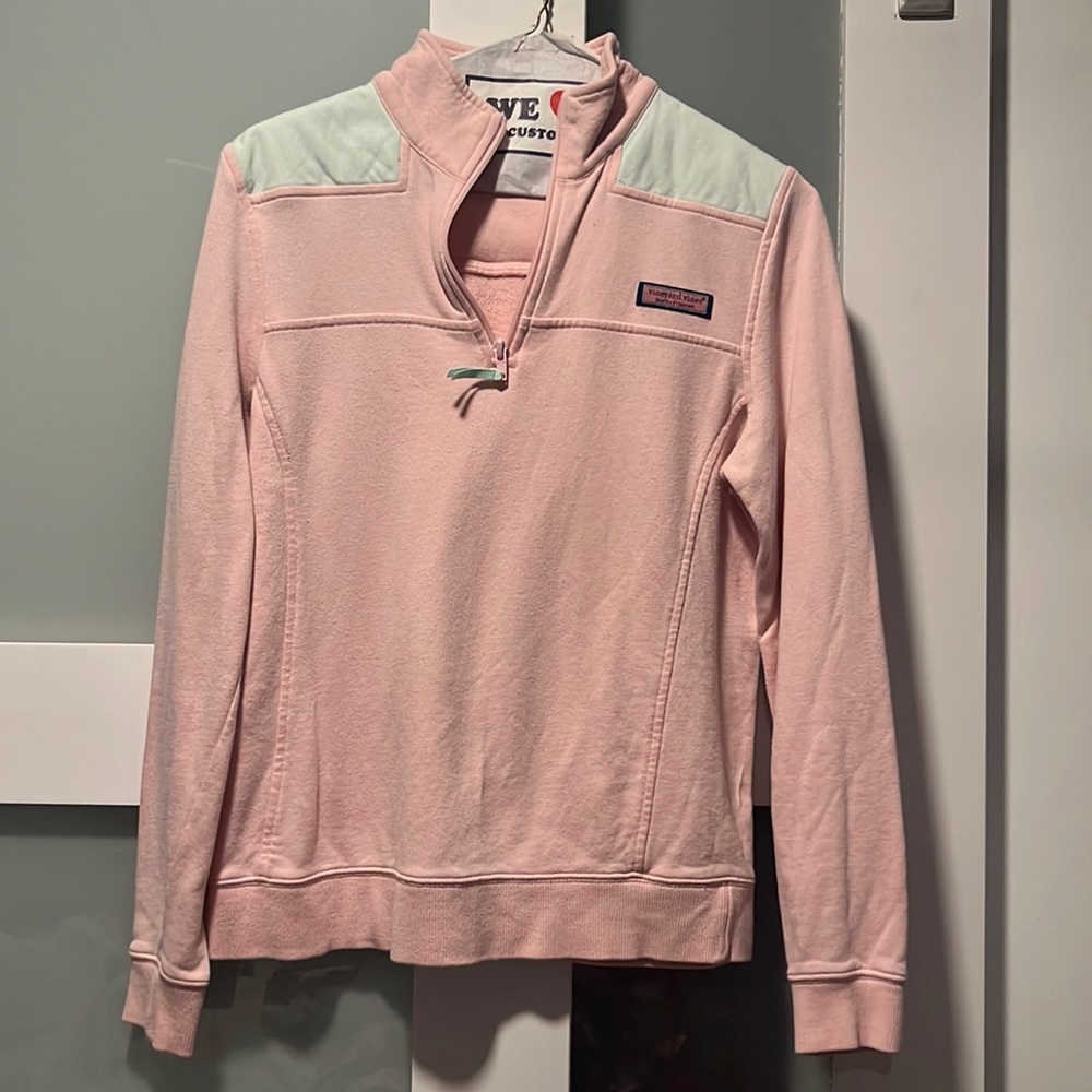 Vineyard vines pink and aqua shep shirt